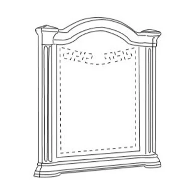 BC Serena Decorated mirror - beige