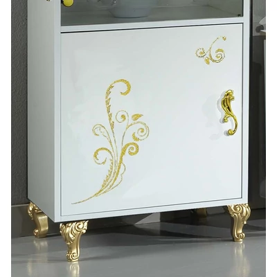 BC Sofia Day 1-door display cabinet - white-gold