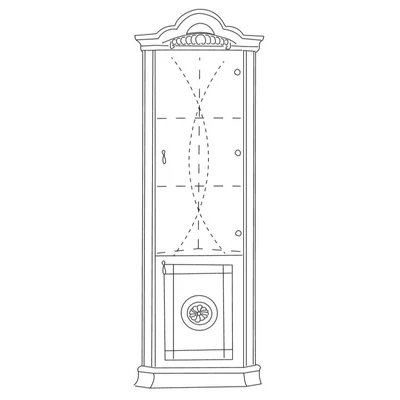 BC Venus Day Corner display cabinet - walnut