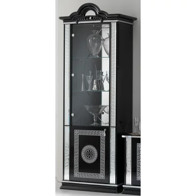 BC Venus Day 1-door display cabinet - black-silver