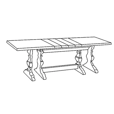 BL Asia Day Dining table 160x85 cm (+4x45 cm extendable)