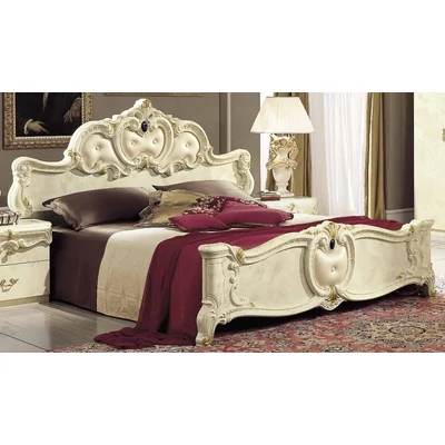 Barocco franciaágy keret - bézs