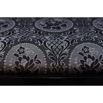 Aida Easy chair with medaglione black/silver fabric