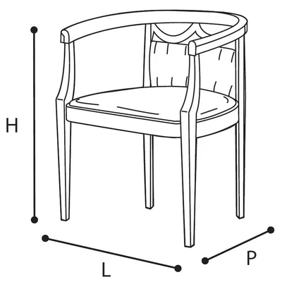 Aida Easy chair with medaglione gold fabric