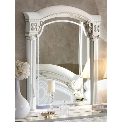 Aida Mirror - white-silver