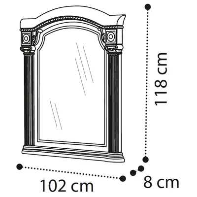 Aida Mirror - white-silver