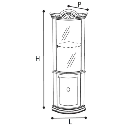 Leonardo Day Corner display cabinet