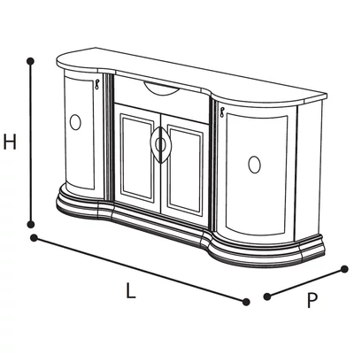 Leonardo Day 4-doors buffet chest of drawers with 1 drawer