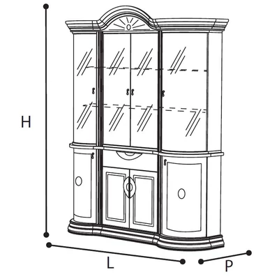 Leonardo Day 4-glass doors sideboard