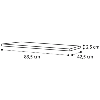 Aida extra polc szekrénybe - fekete