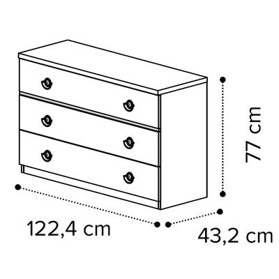 Nabucco Chest of drawers - silver birch