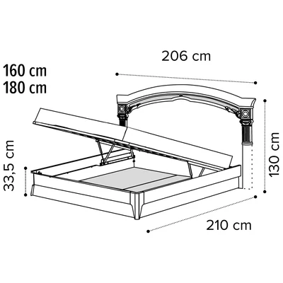 Nabucco Double bedstead with bedding container, with short footboard - silver birch