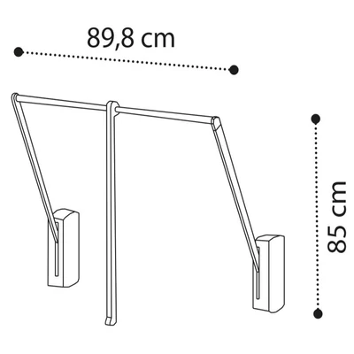 Pull Down rendszerű ruhaakasztó tolóajtós szekrénybe