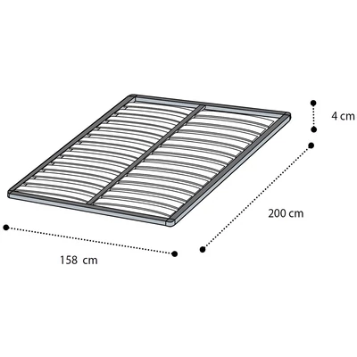 Orthopedic, wooden spring bedframe without legs
