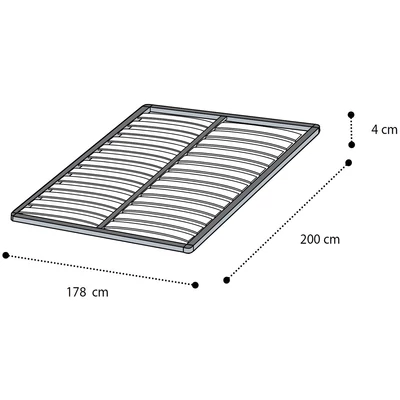 Orthopedic, wooden spring bedframe without legs