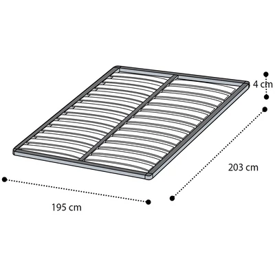 Orthopedic, wooden spring bedframe without legs