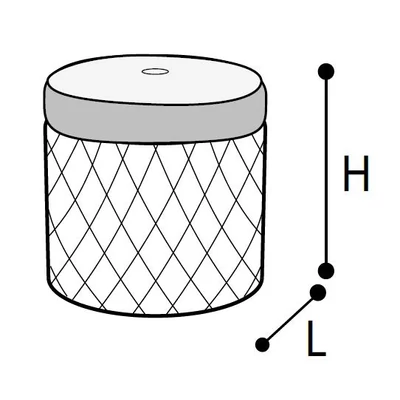 Dama Bianca VANITY Pouf with quilted leather cover 