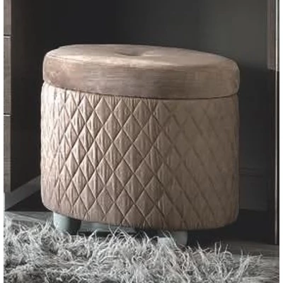 Ambra ROMBI Pouf with dark grey fabric