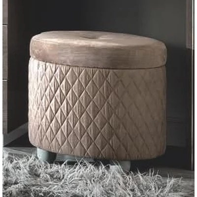 Maia TRAPUNTATO Pouf with dark grey fabric