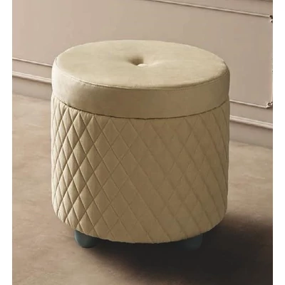 Ambra Rombi puff, bézs színű műbőrrel