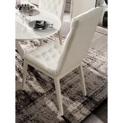 Platinum/Roma Day CAPITONNE’ Chair - white