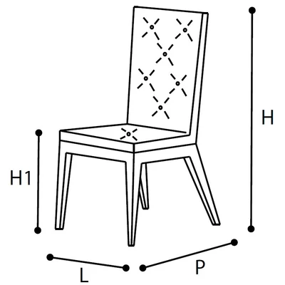 Platinum/Roma Day Capitonne’ szék - fehér
