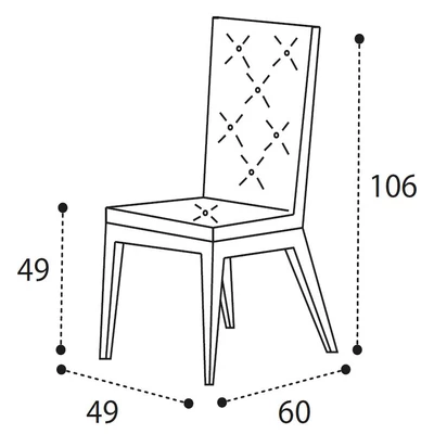 Dama Bianca Day CAPITONNE’ Chair with PANNA fabric