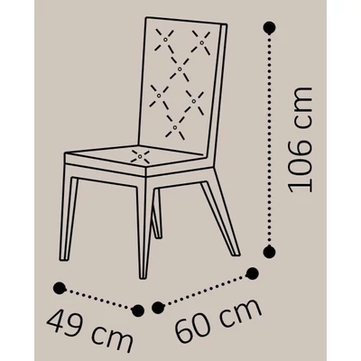 Volare Day CAPITONNE’ Chair with scarlet fabric - veined walnut