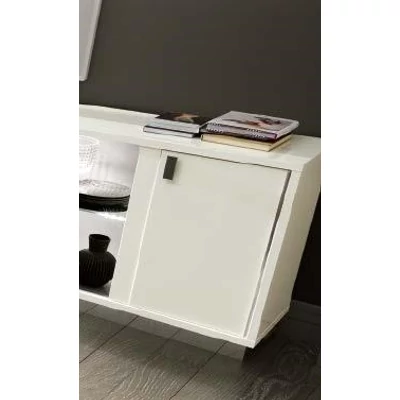 Platinum/Roma Day Slim 4-ajtós vitrines tálalószekrény - fehér