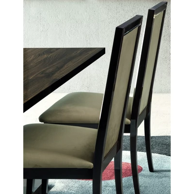 Volare Day LISCIA Chair with scarlet fabric - veined walnut