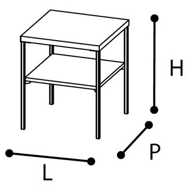 Dama Bianca Day Lamp table 45x45 cm