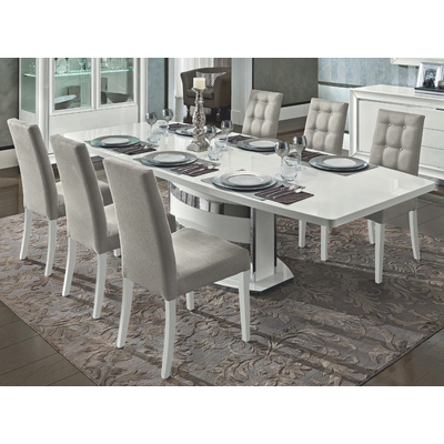 Platinum/Roma Day étkezőasztal 200x103 cm (+45 cm hosszabbítható) - fehér