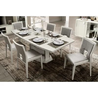 Platinum/Roma Day Dining table 200x103 cm (+45 cm extendable) - white