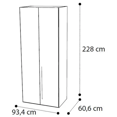 Platinum 2-doors cabinet - silver birch