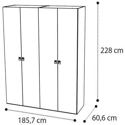 Onda 4-doors cabinet - white