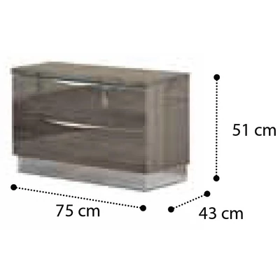 Platinum MAXI Night table - silver birch