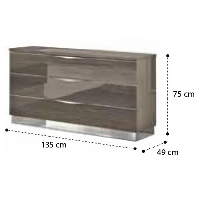 Platinum komód - ezüst nyír