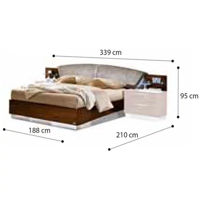 Onda Double bedstead - white