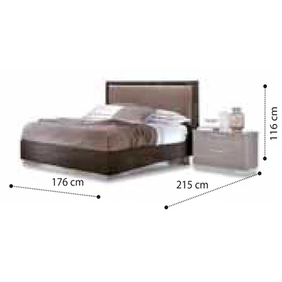 Platinum ROMBI Double bedstead - birch