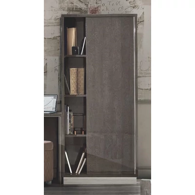 Platinum 1-door Bookcase (opening to the right or left) - silver birch