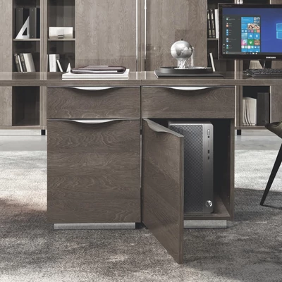 Platinum Desk (opening to the right or left) - silver birch