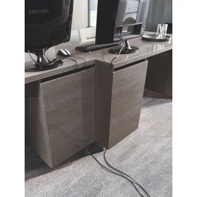 Platinum Desk (opening to the right or left) - silver birch