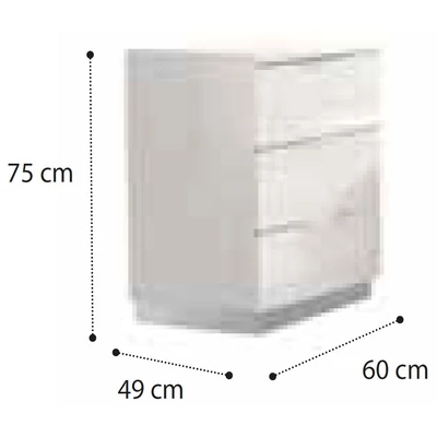 Onda Drawer element for the dressing table - white