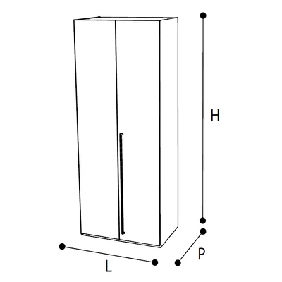 Dama Bianca 2-doors cabinet