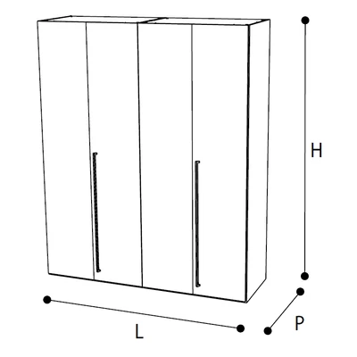 Dama Bianca 4-doors cabinet