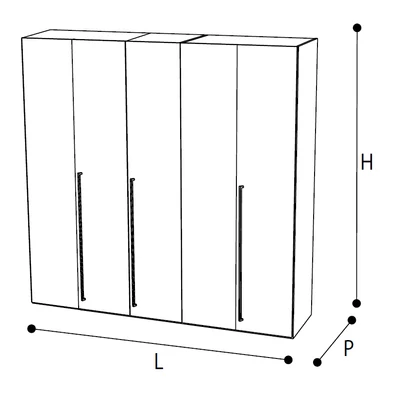 Dama Bianca 5-doors cabinet