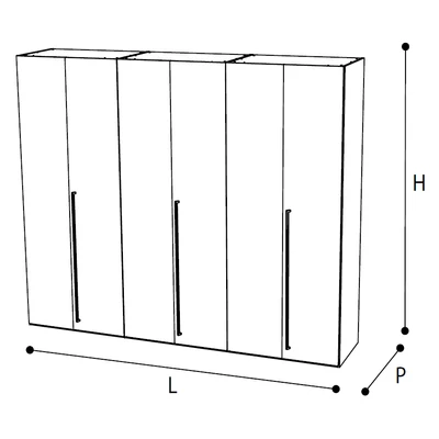 Dama Bianca 6-doors cabinet