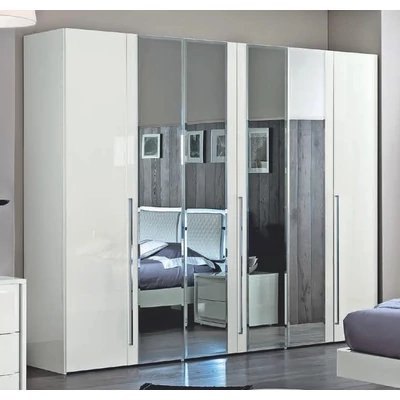 Fehér gardróbszekrény, 6 ajtós – CA Dama Bianca