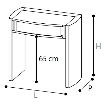Dama Bianca Dressing table with drawer part
