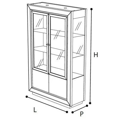 Dama Bianca Day 2-doors display cabinet